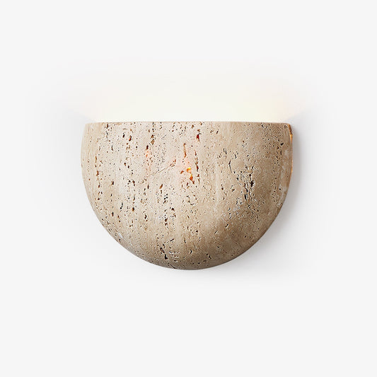 Armarel Half Moon Travertine Wall Light