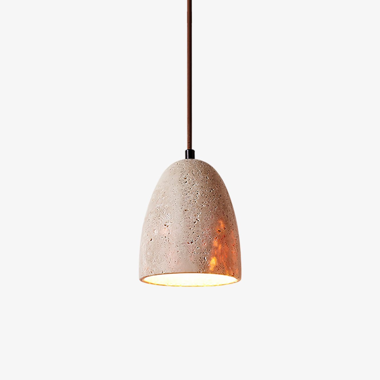 Evtheira Conical Travertine Pendant Light