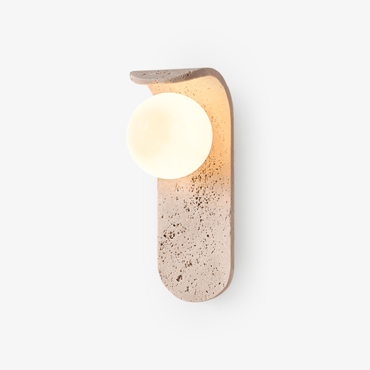 Cutalos Sconce-frame Travertine Wall Light