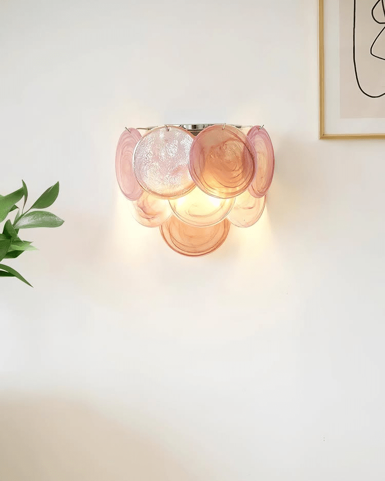 Aurora Wall Lamp Murano Glass Round Artistic