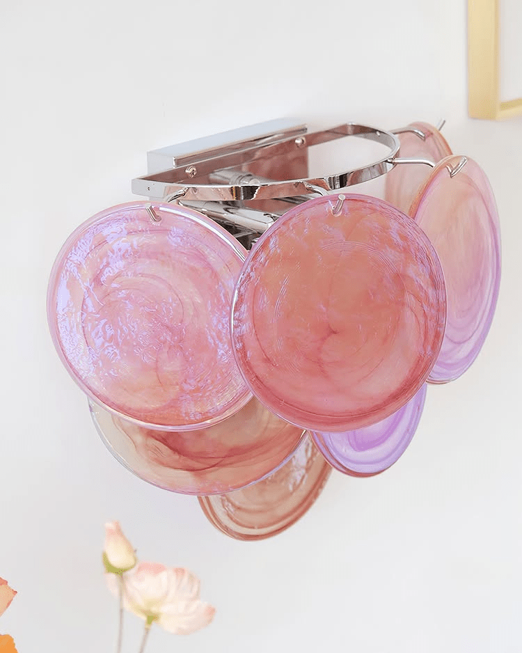 Aurora Wall Lamp Murano Glass Round Artistic