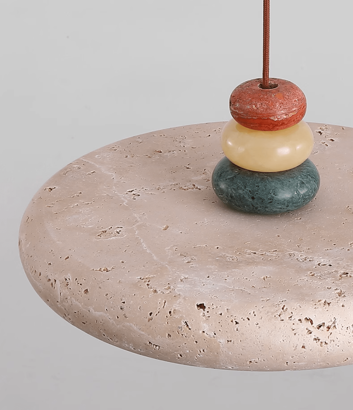 Cuvarora Disc Travertine Pendant Light