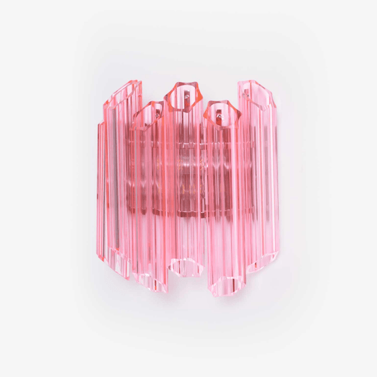 Aurora Wall Lamp Pink Murano Glass Tube