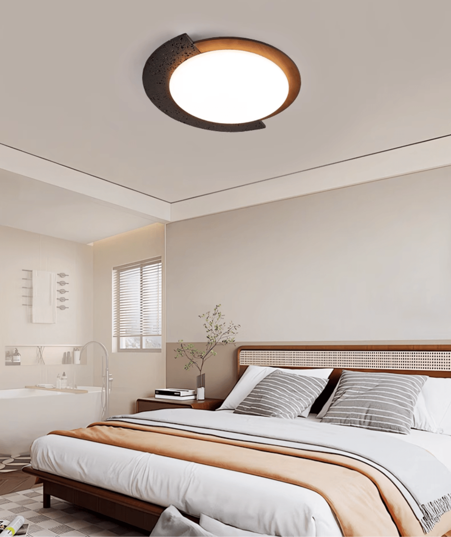 Ulvinor Asymmetrical Travertine Ceiling Light