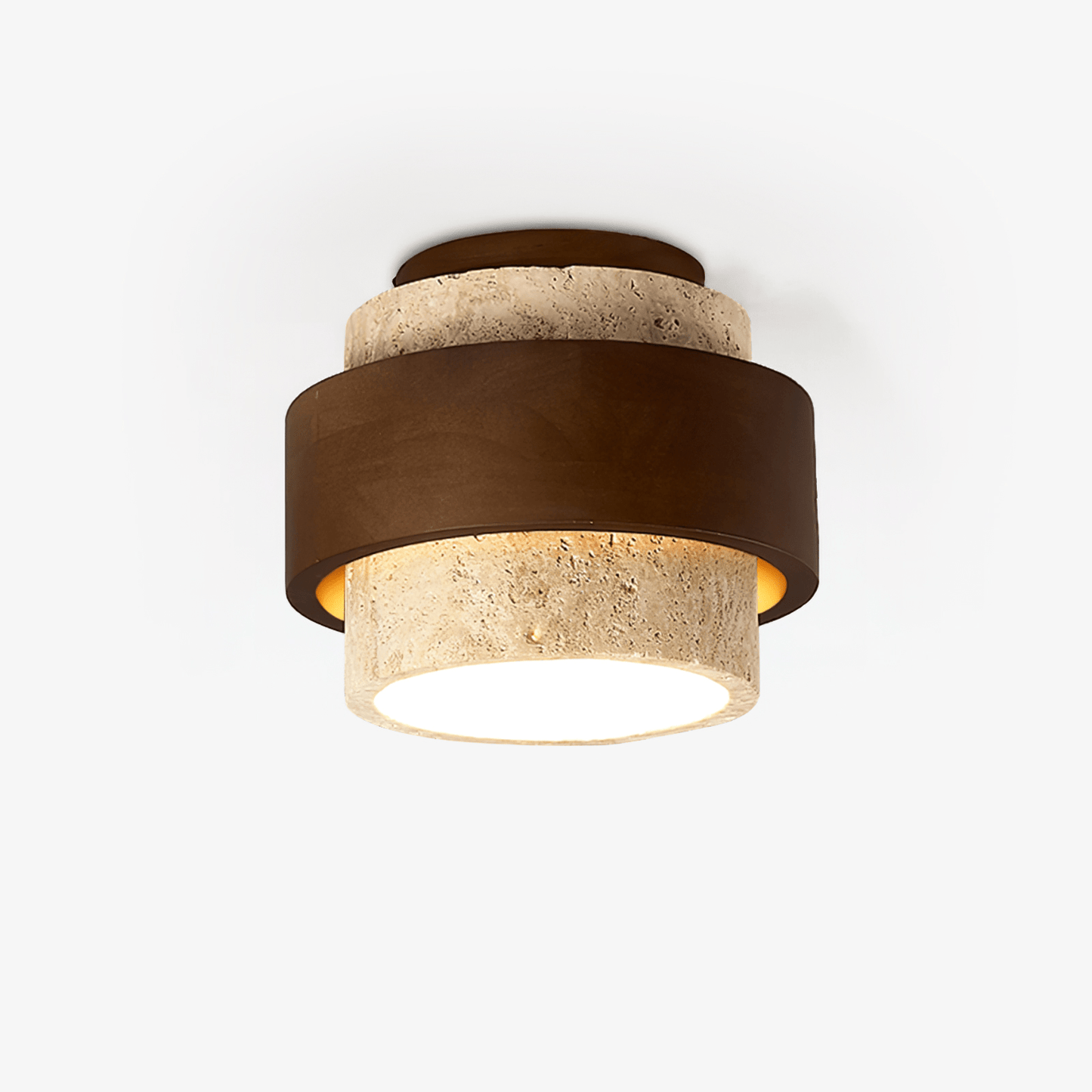 Eltalor Layered Ring Travertine Ceiling Light