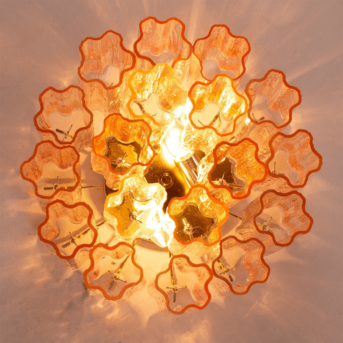Aurora Tubes Ceiling Lamp Pink Waterfall Style