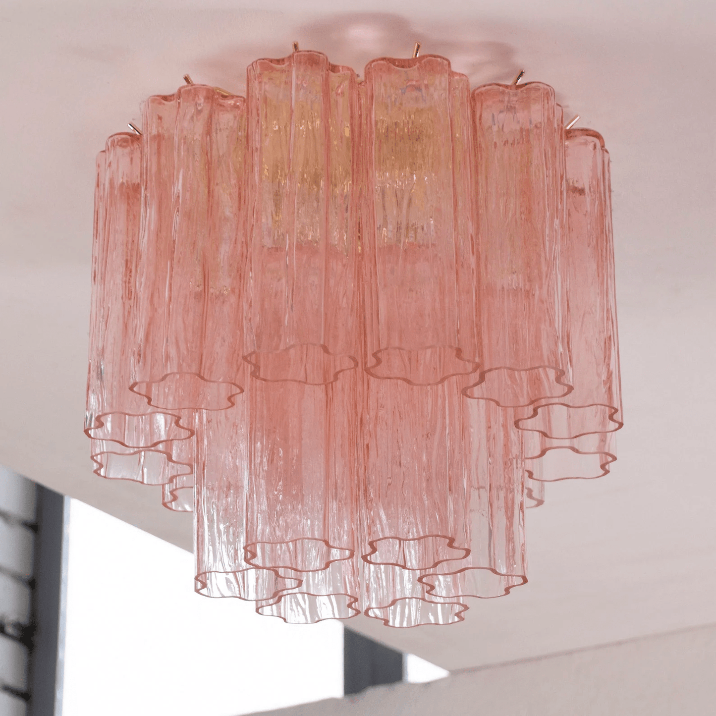 Aurora Tubes Ceiling Lamp Pink Waterfall Style