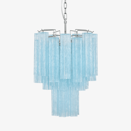 Aurora Chandelier Azzura Murano Glass Tube Coastal