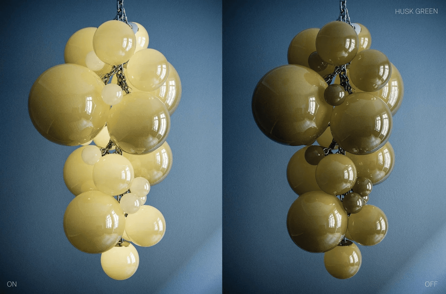 Aurora Chandelier Murano Glass Grape Cluster Art Deco