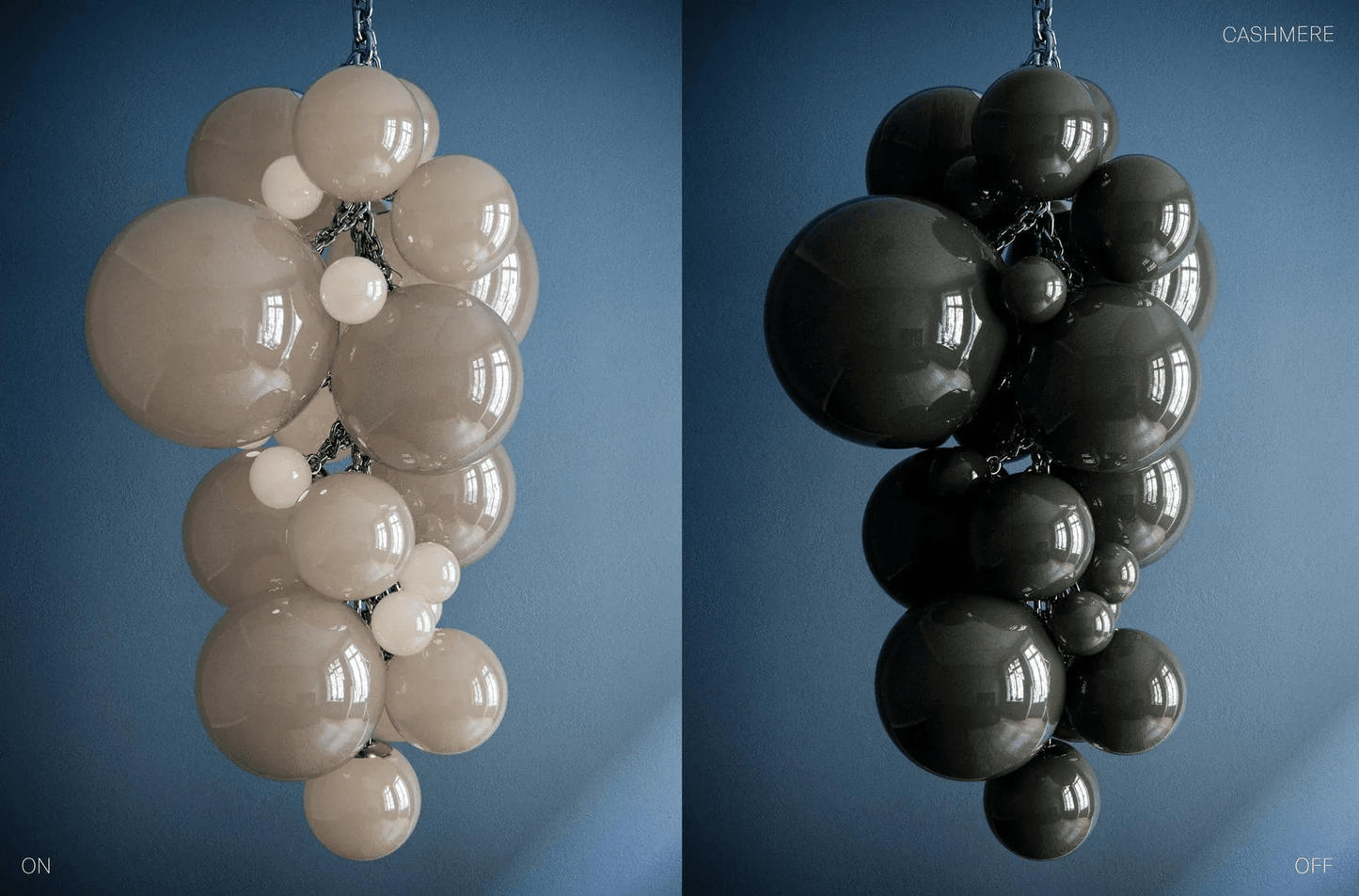Aurora Chandelier Murano Glass Grape Cluster Art Deco