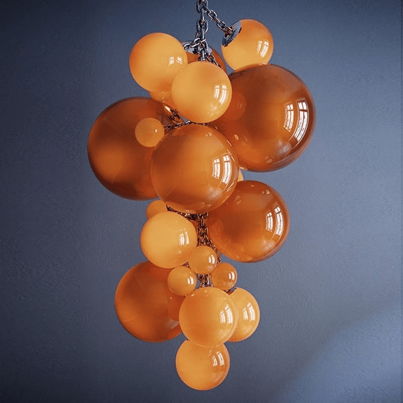 Aurora Chandelier Murano Glass Grape Cluster Art Deco