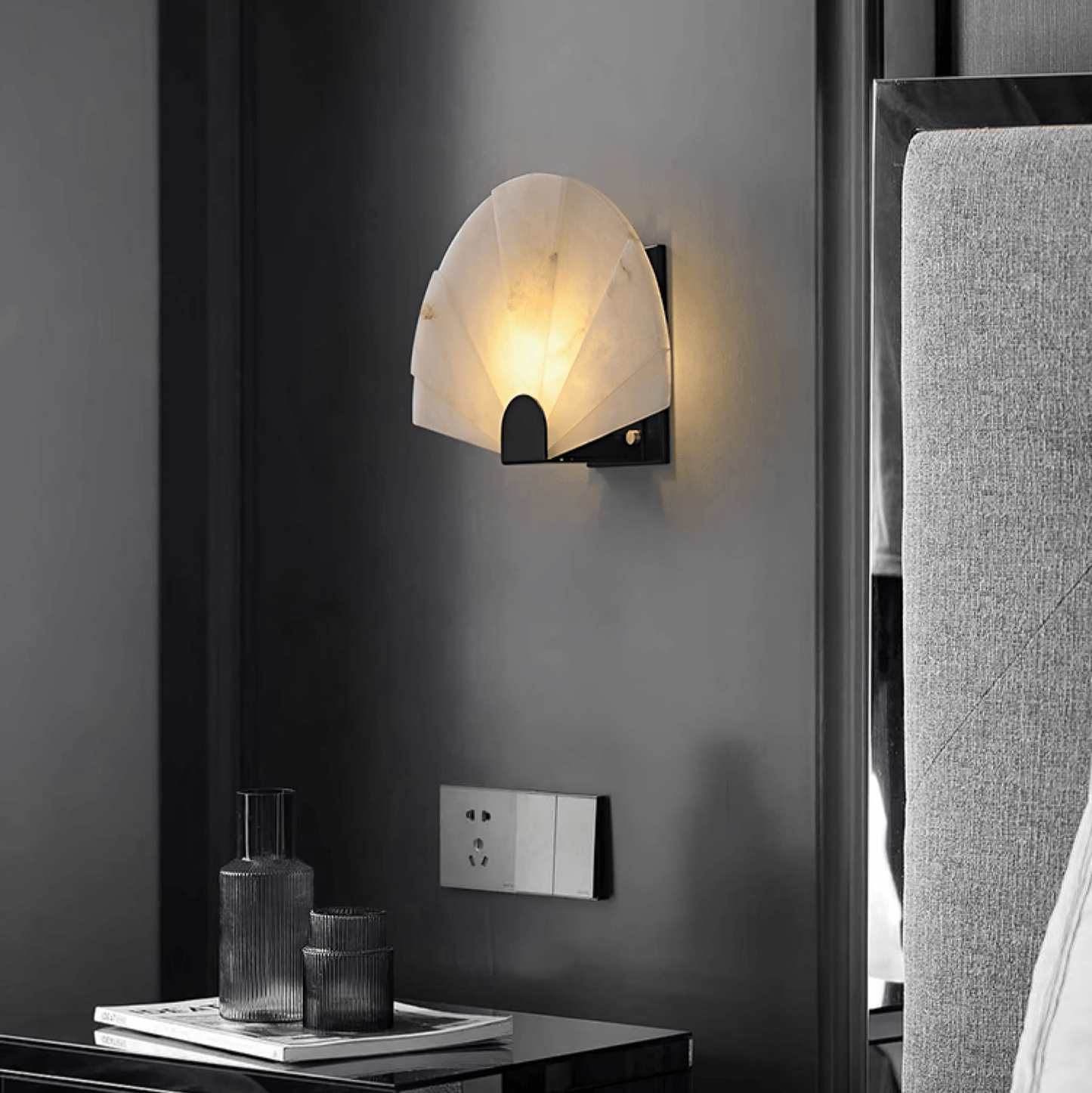 Aurelia Minimalist Alabaster Wall Light