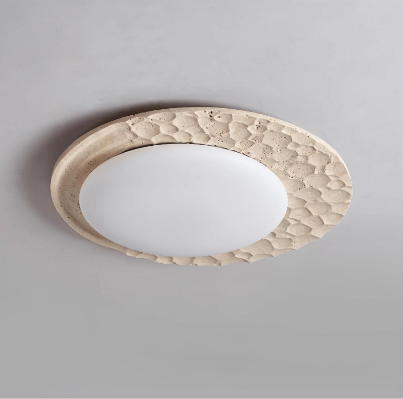 Ivsoris Textured Travertine Ceiling Light