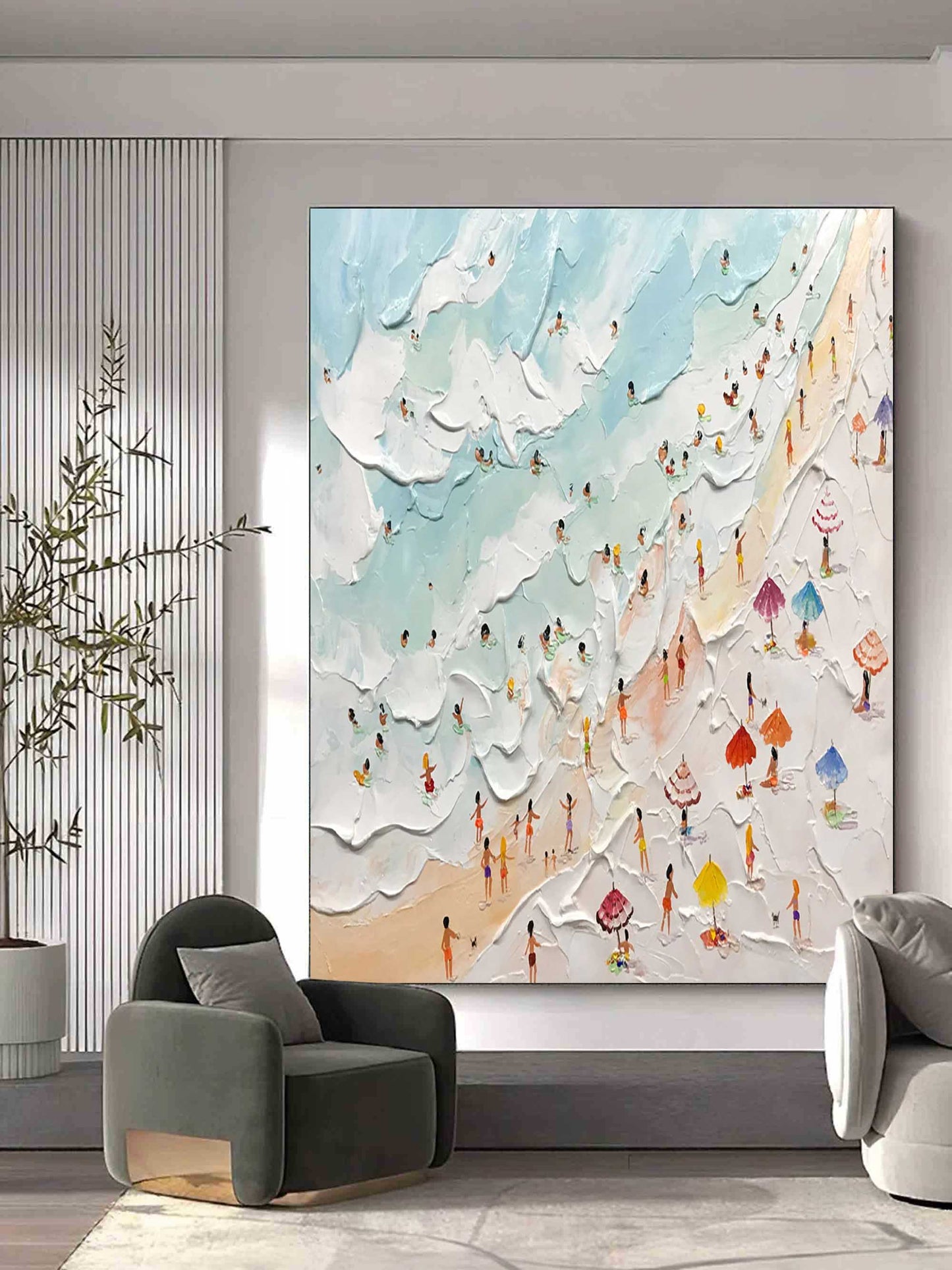 Vacation Plaster Art Texture Wall Art