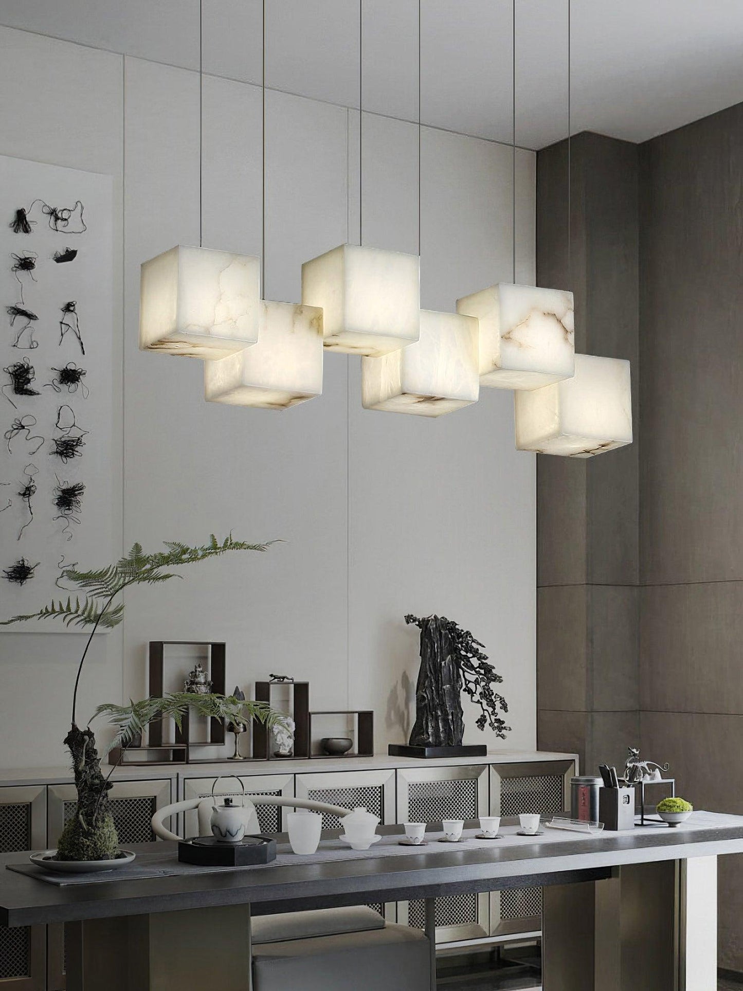Eurraeel Alabaster Spiral Chandelier