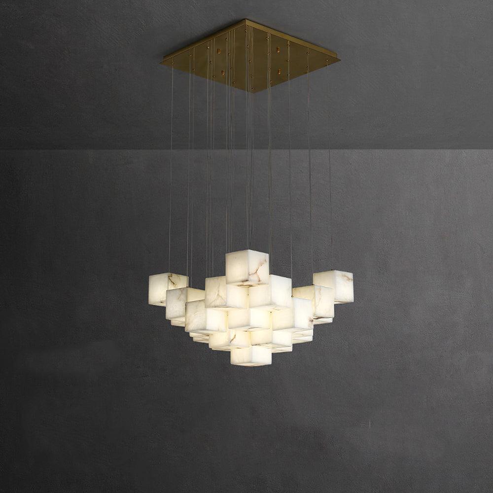 Eurraeel Alabaster Spiral Chandelier