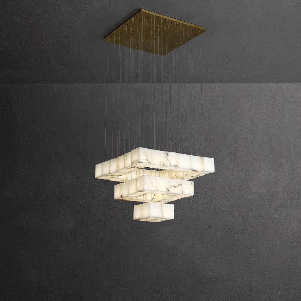 Eurraeel Alabaster Spiral Chandelier