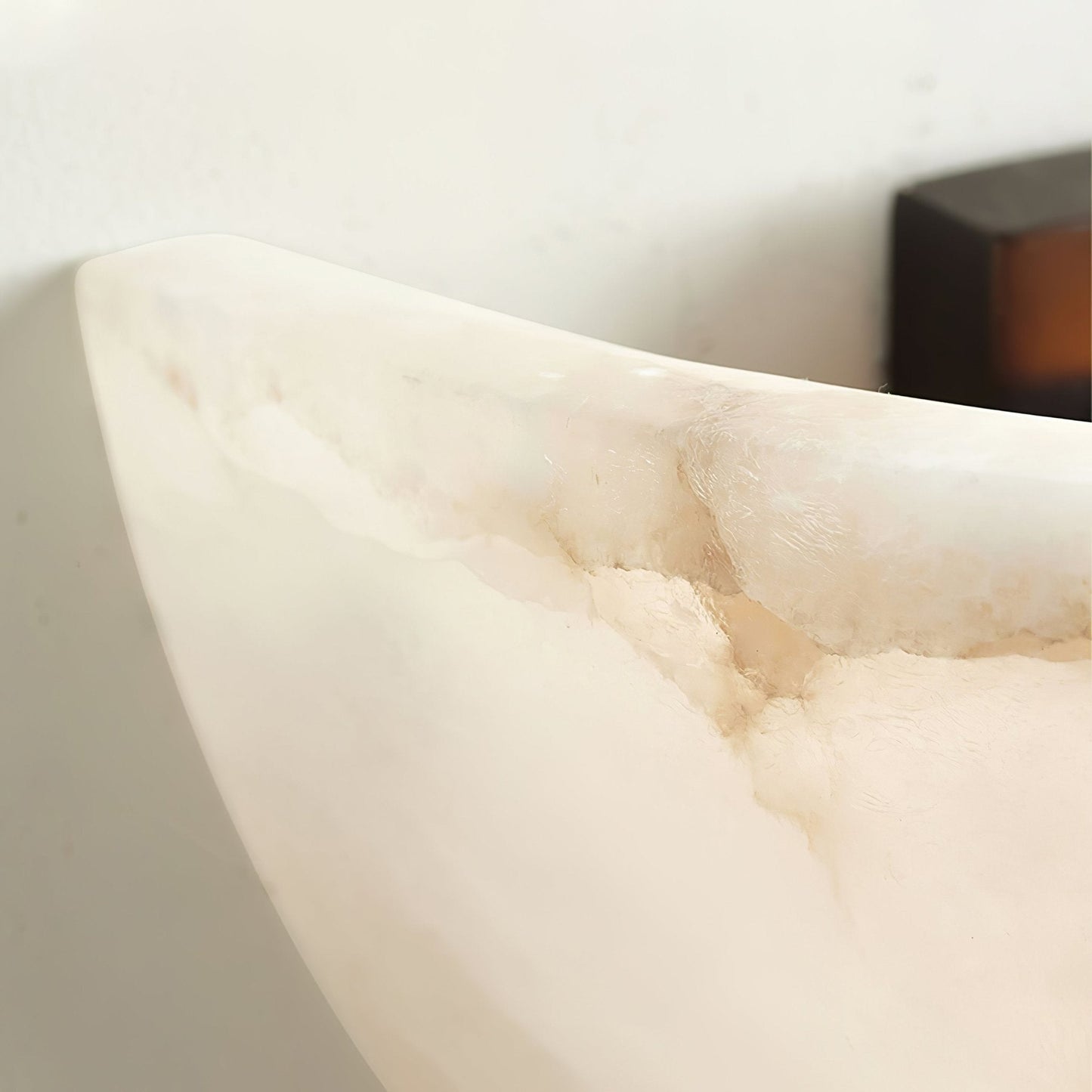 Selene Half-moon Alabaster Wall Light