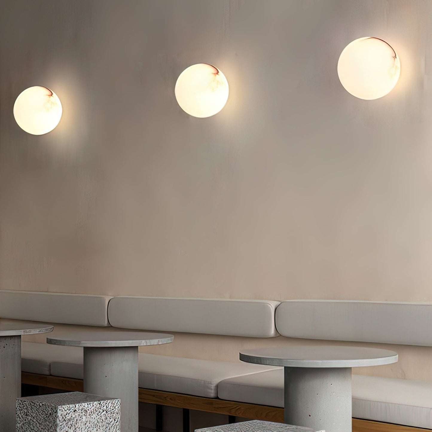 Vevinir Alabaster Globe Wall Light