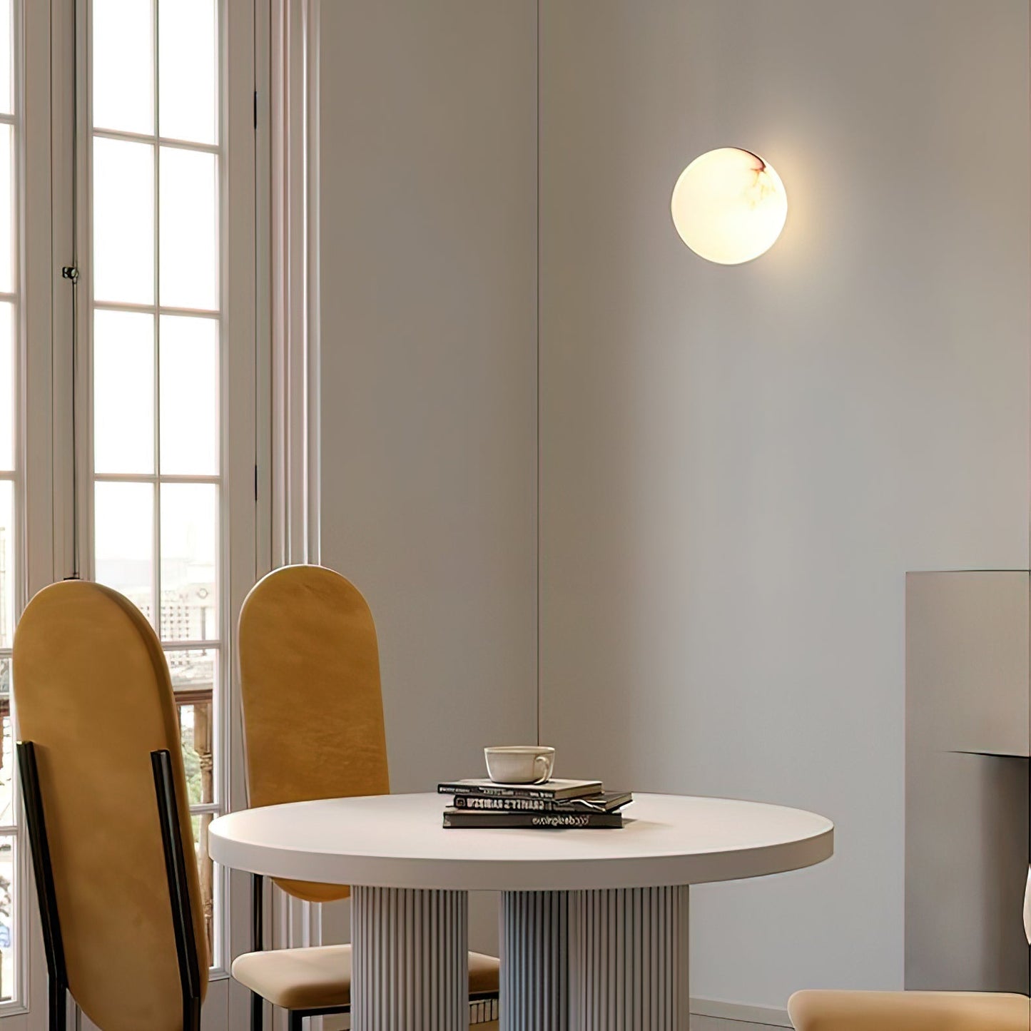 Vevinir Alabaster Globe Wall Light