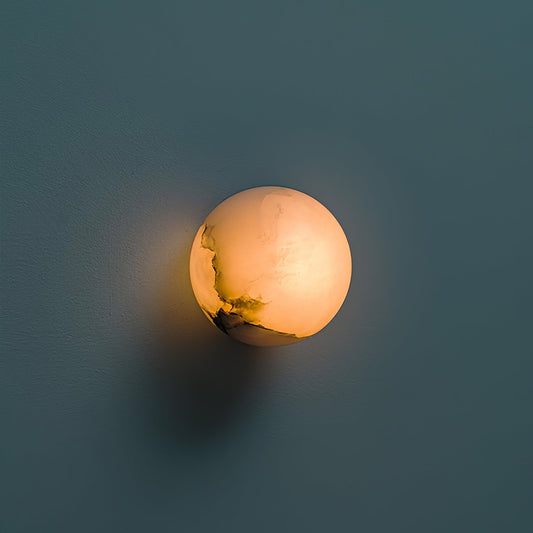 Vevinir Alabaster Globe Wall Light