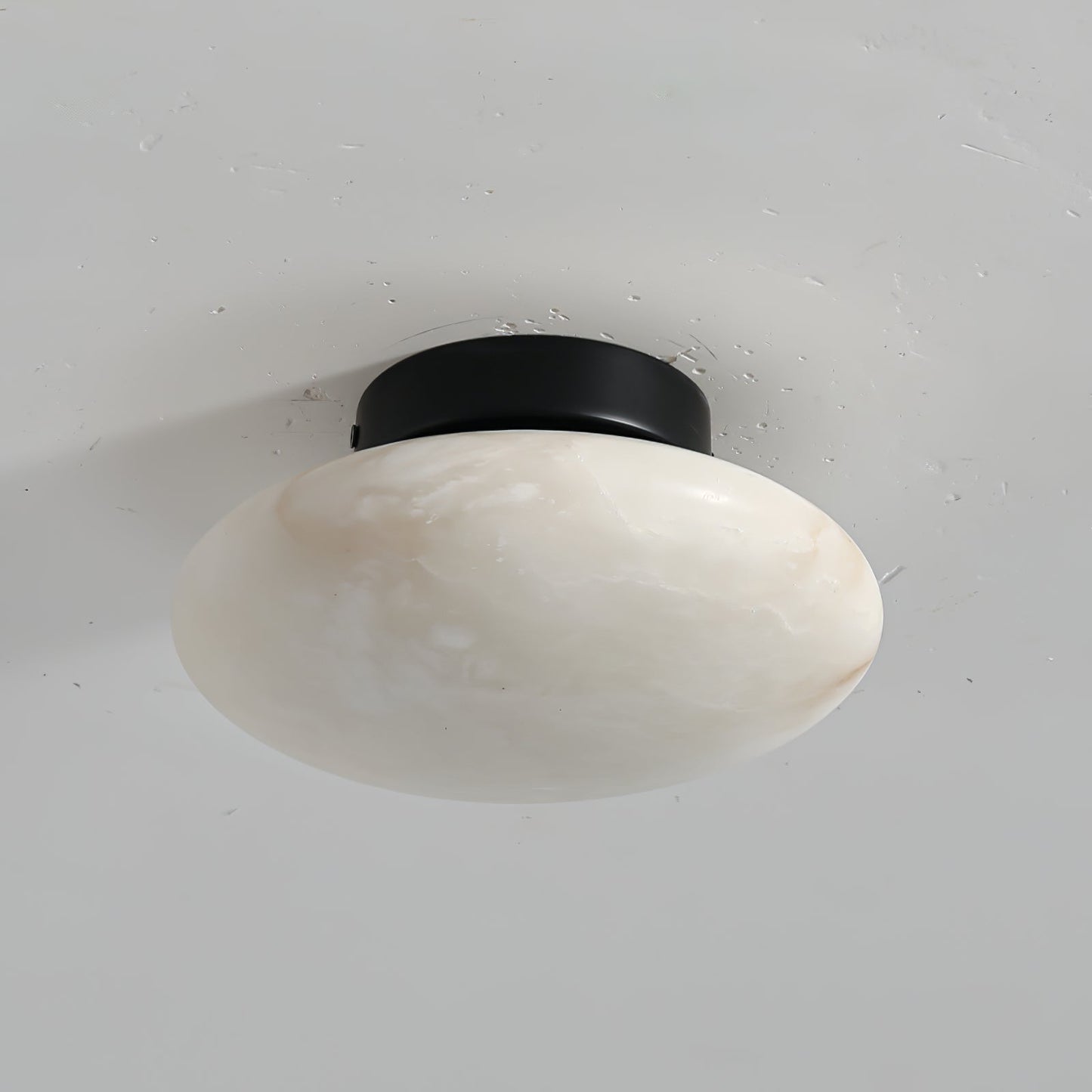 Vanorara Minimalist Alabaster Flush Mount Light
