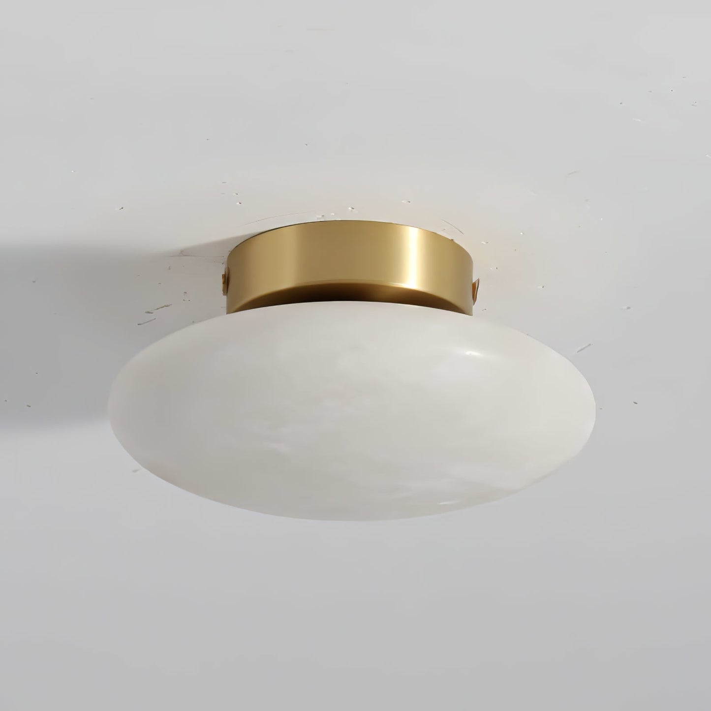 Vanorara Minimalist Alabaster Flush Mount Light