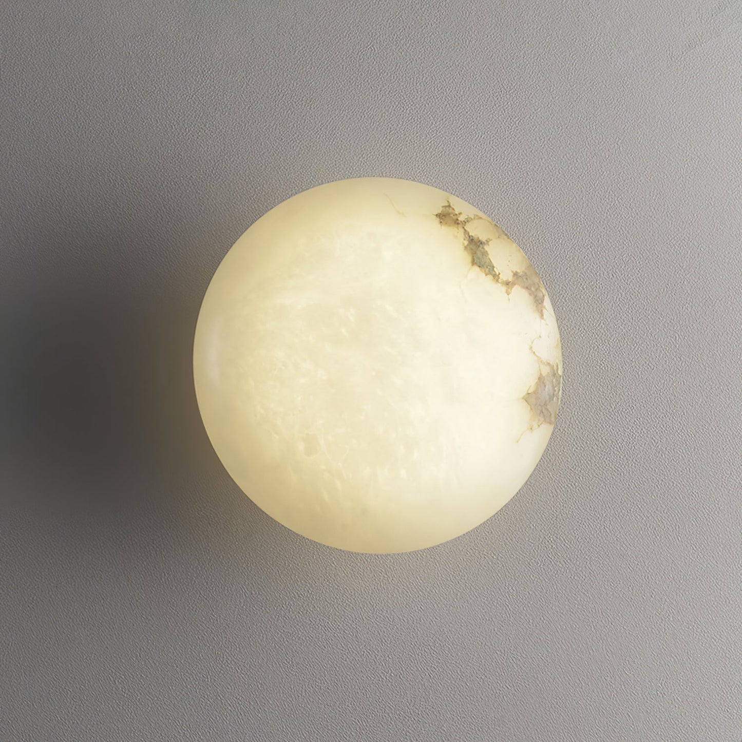 Vanorara Minimalist Alabaster Flush Mount Light