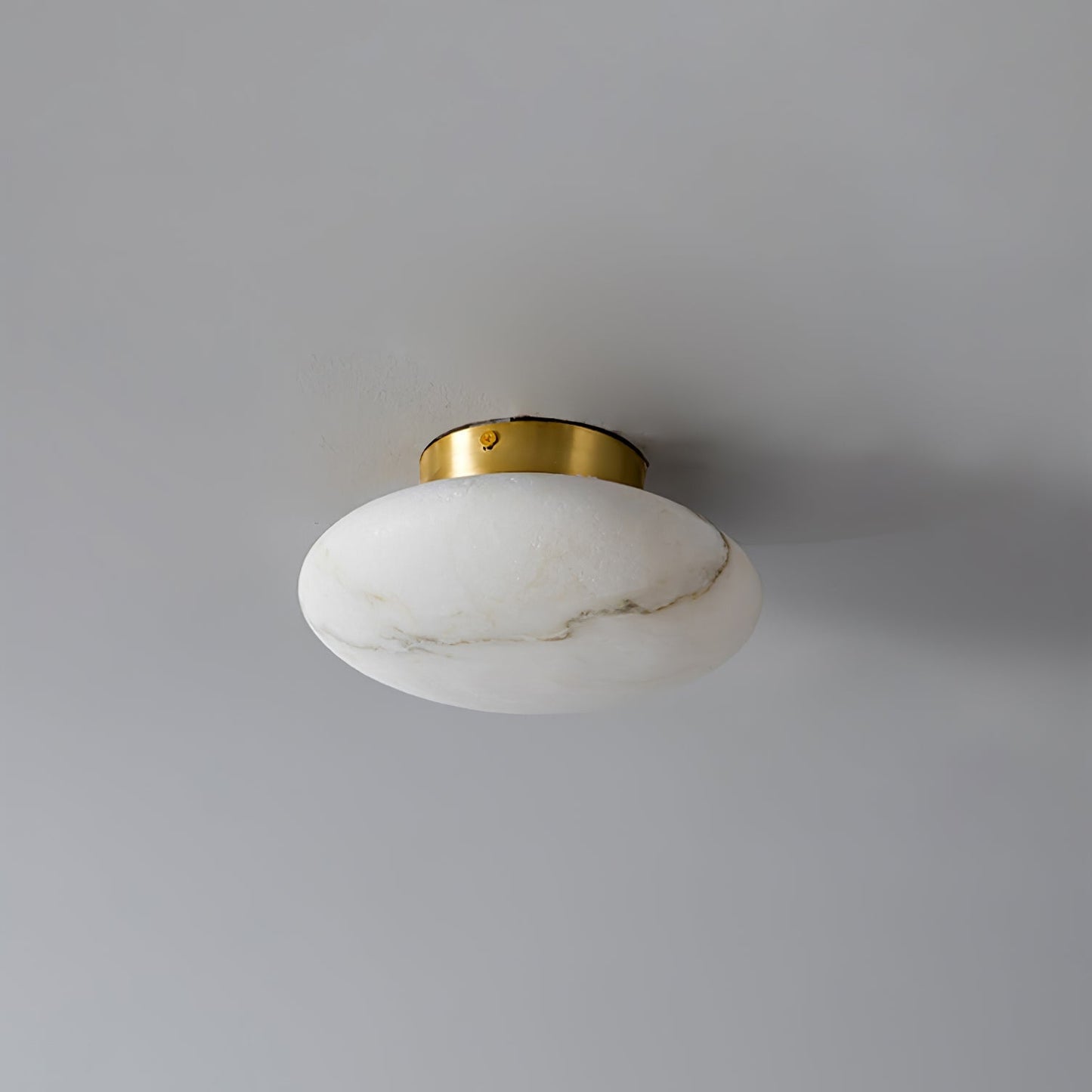 Vanorara Minimalist Alabaster Flush Mount Light