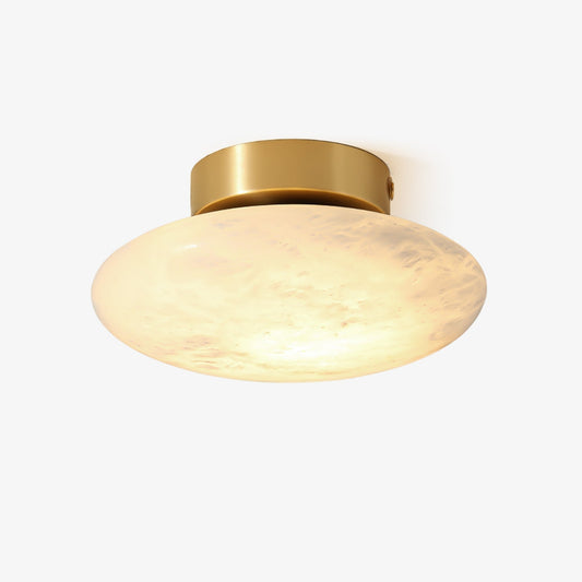 Vanorara Minimalist Alabaster Flush Mount Light