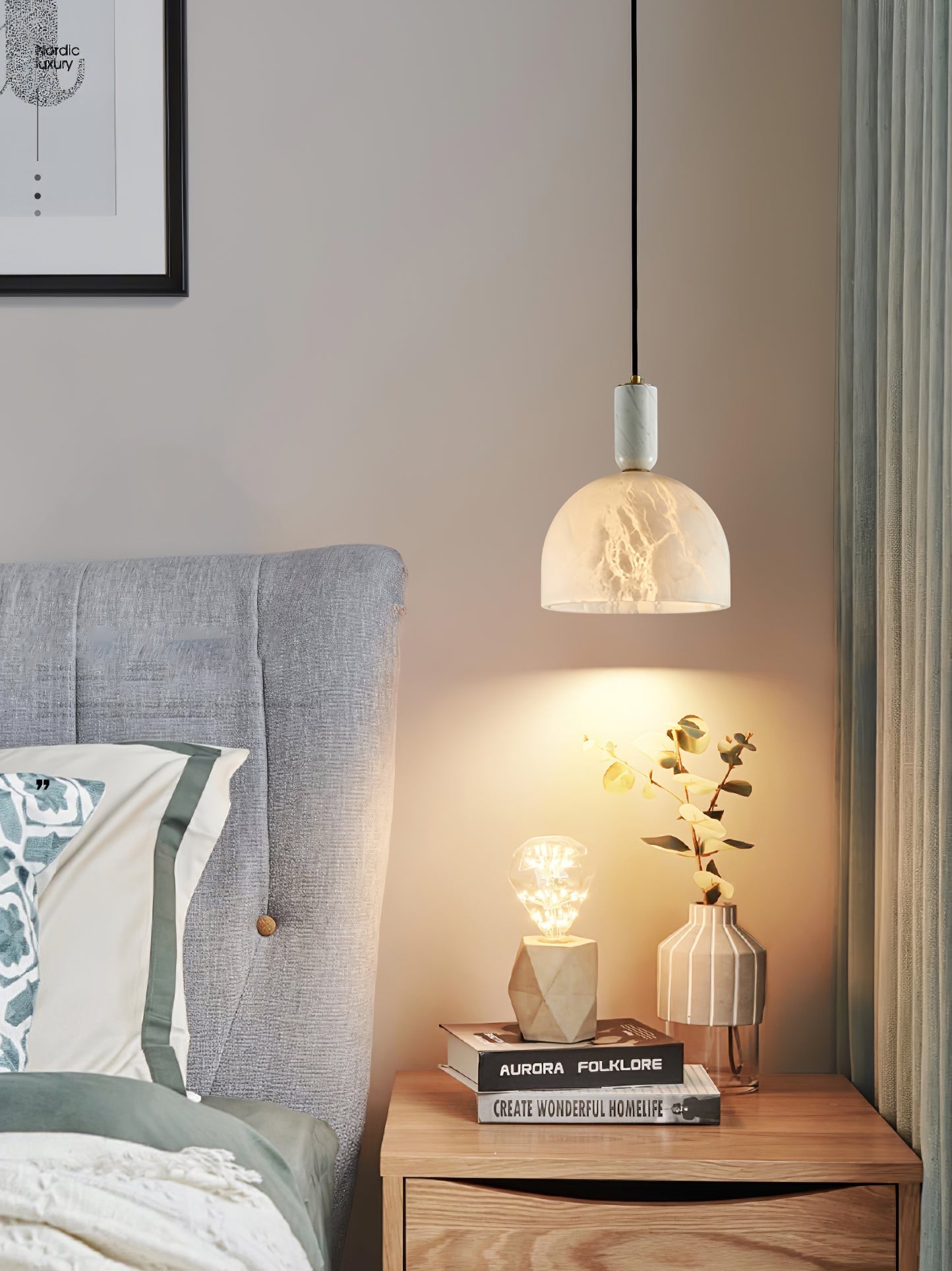 Culiror Minimalist Alabaster Pendant Light
