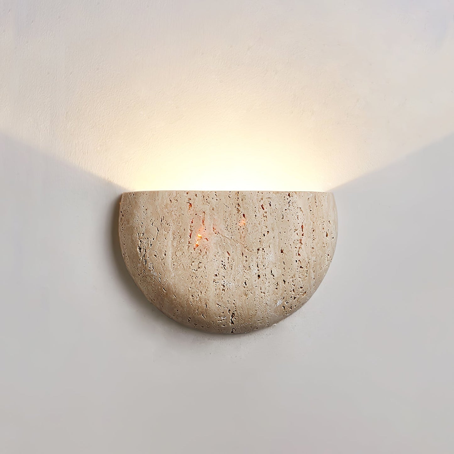 Armarel Half Moon Travertine Wall Light