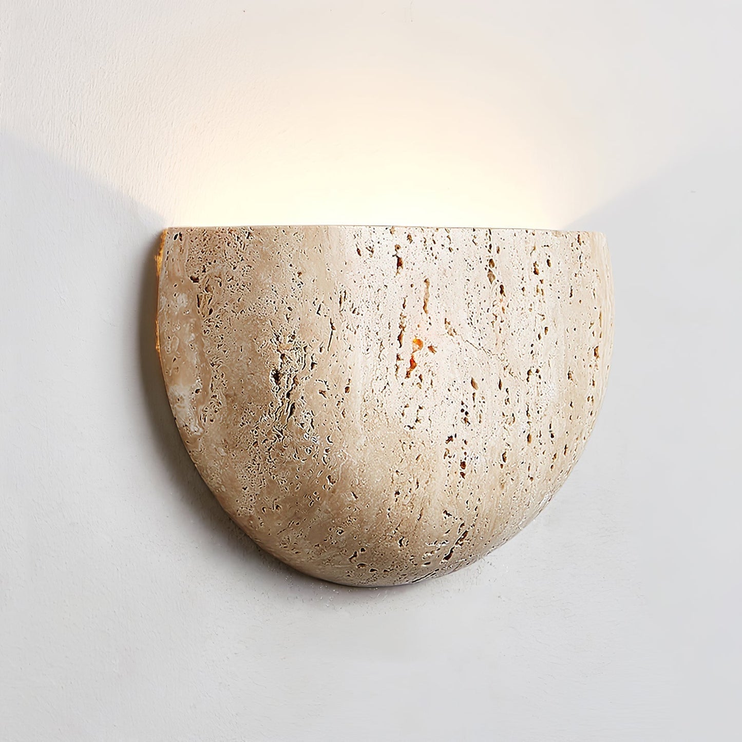 Armarel Half Moon Travertine Wall Light