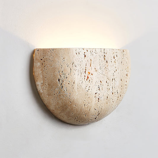 Armarel Half Moon Travertine Wall Light