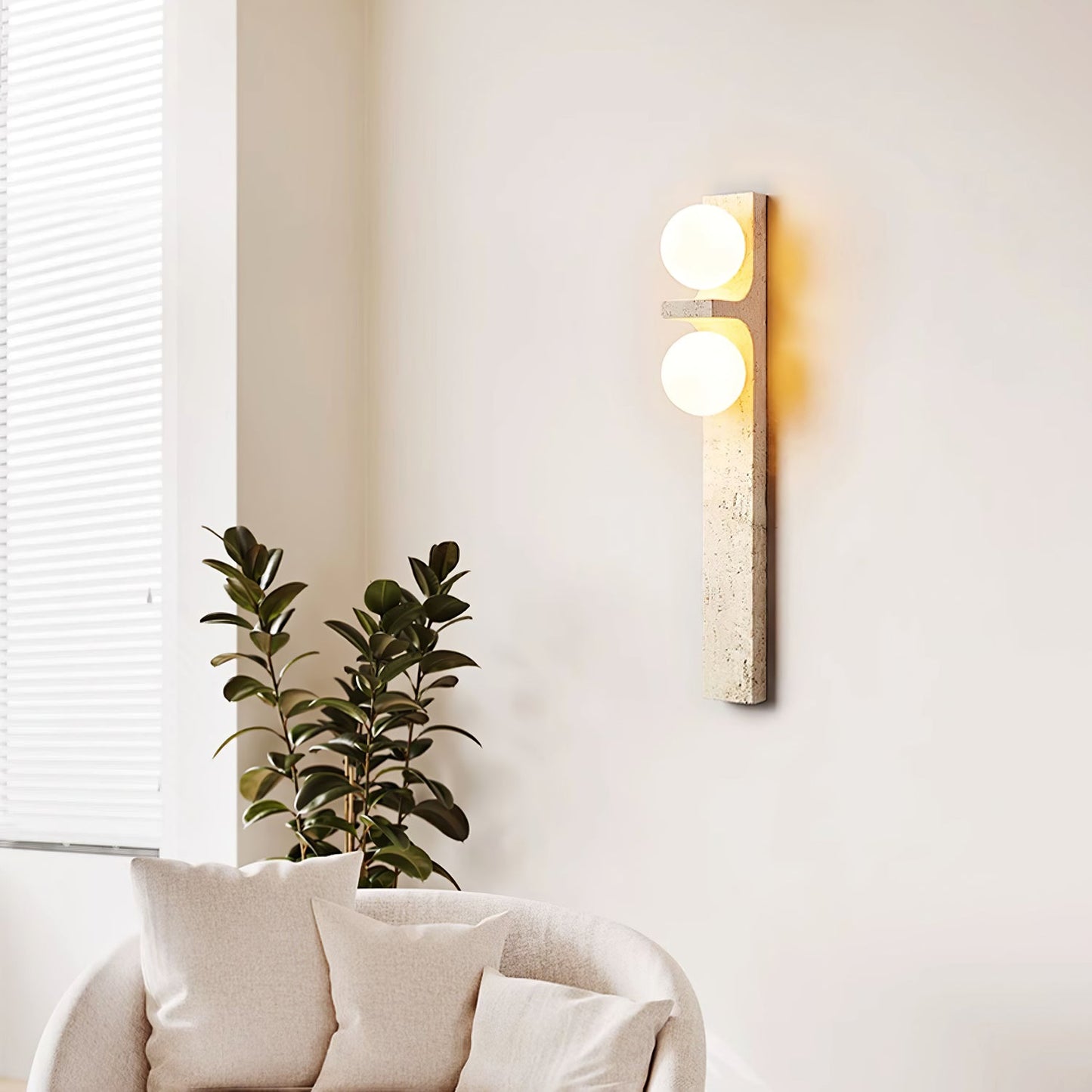 Cassiopeia Travertine Wall Light