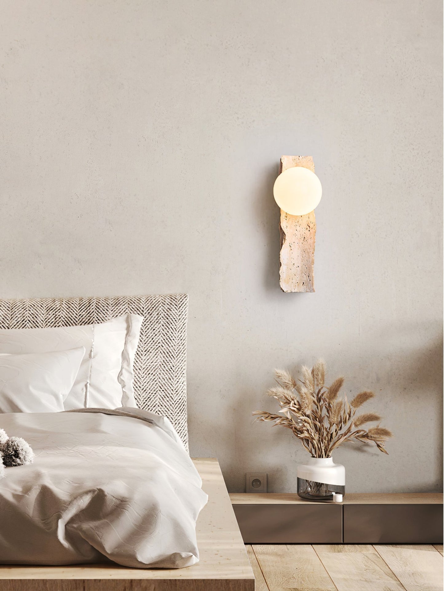 Elnoren Organic Travertine Wall Light