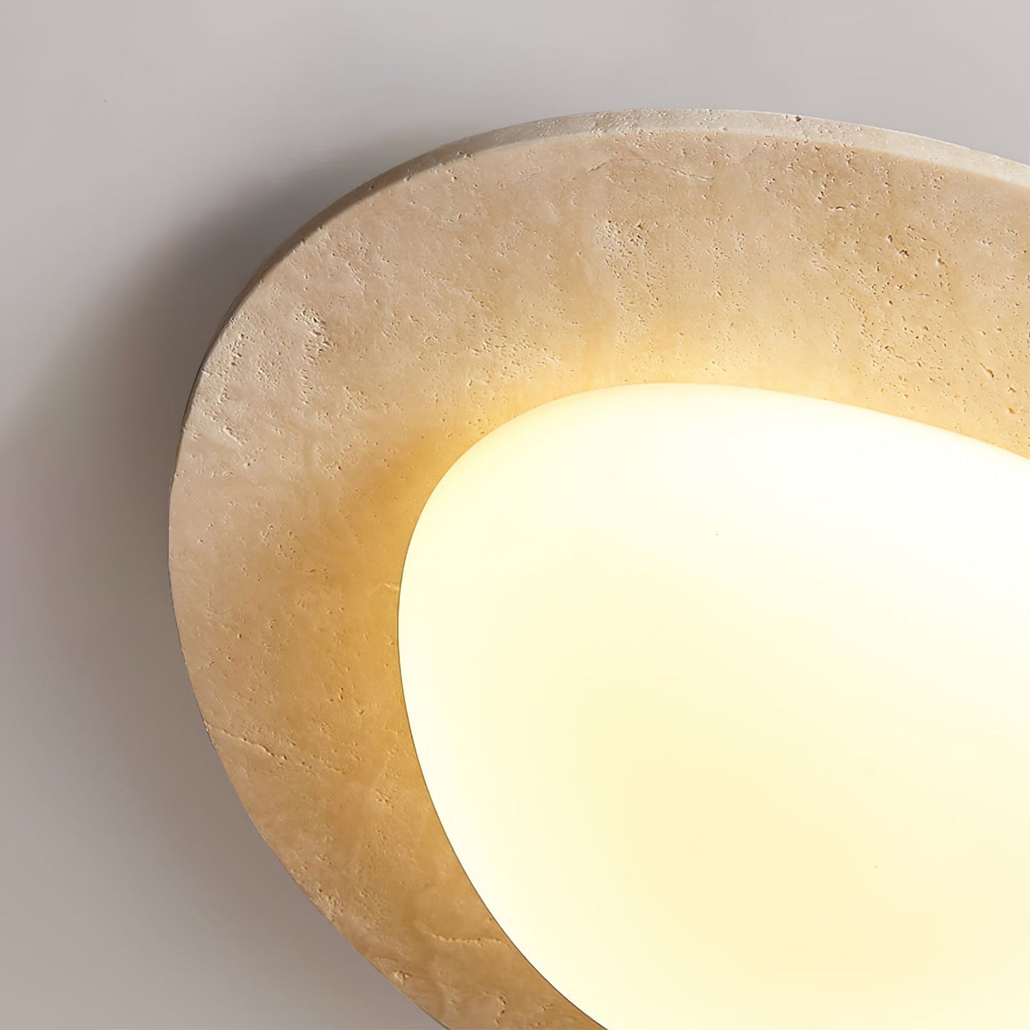 Orlaeisra Circular Travertine Ceiling Light
