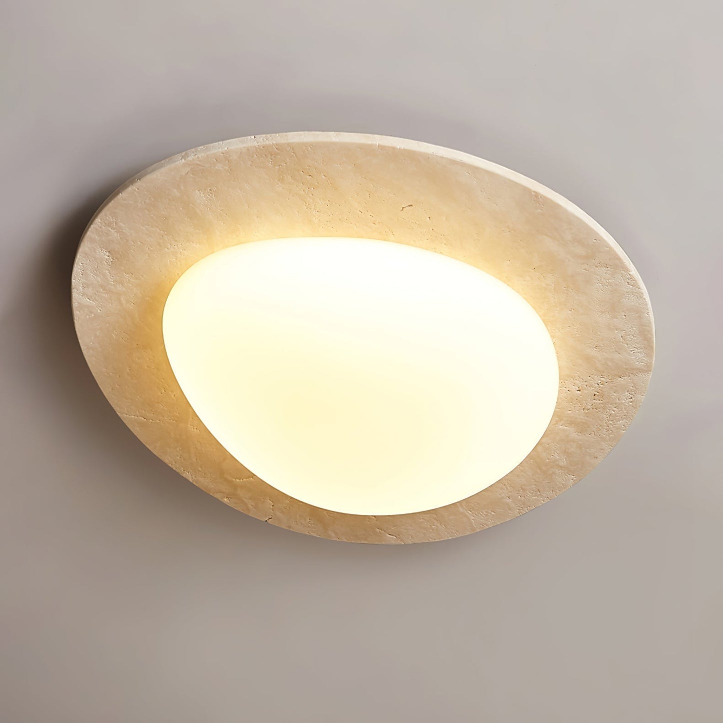 Orlaeisra Circular Travertine Ceiling Light