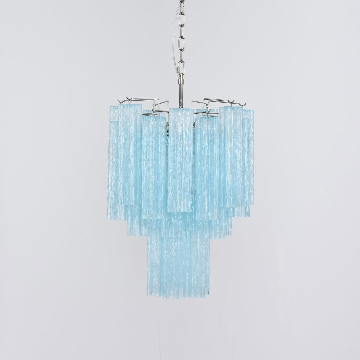 Aurora Chandelier Azzura Murano Glass Tube Coastal