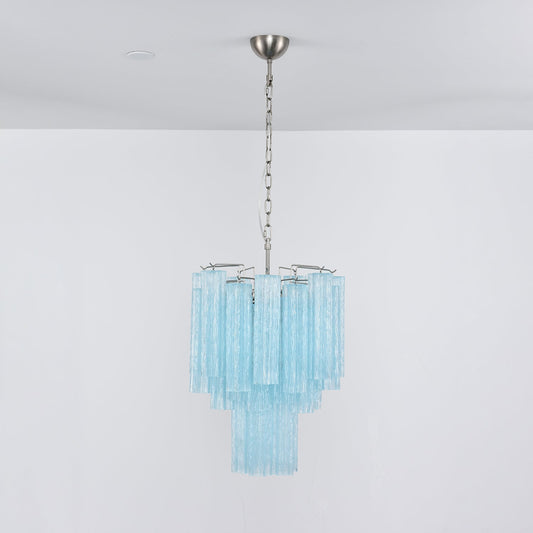 Aurora Chandelier Azzura Murano Glass Tube Coastal