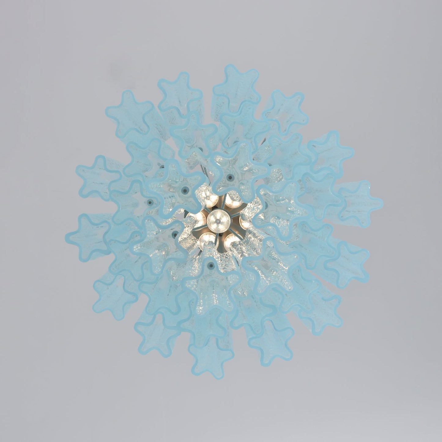 Aurora Chandelier Azzura Murano Glass Tube Coastal
