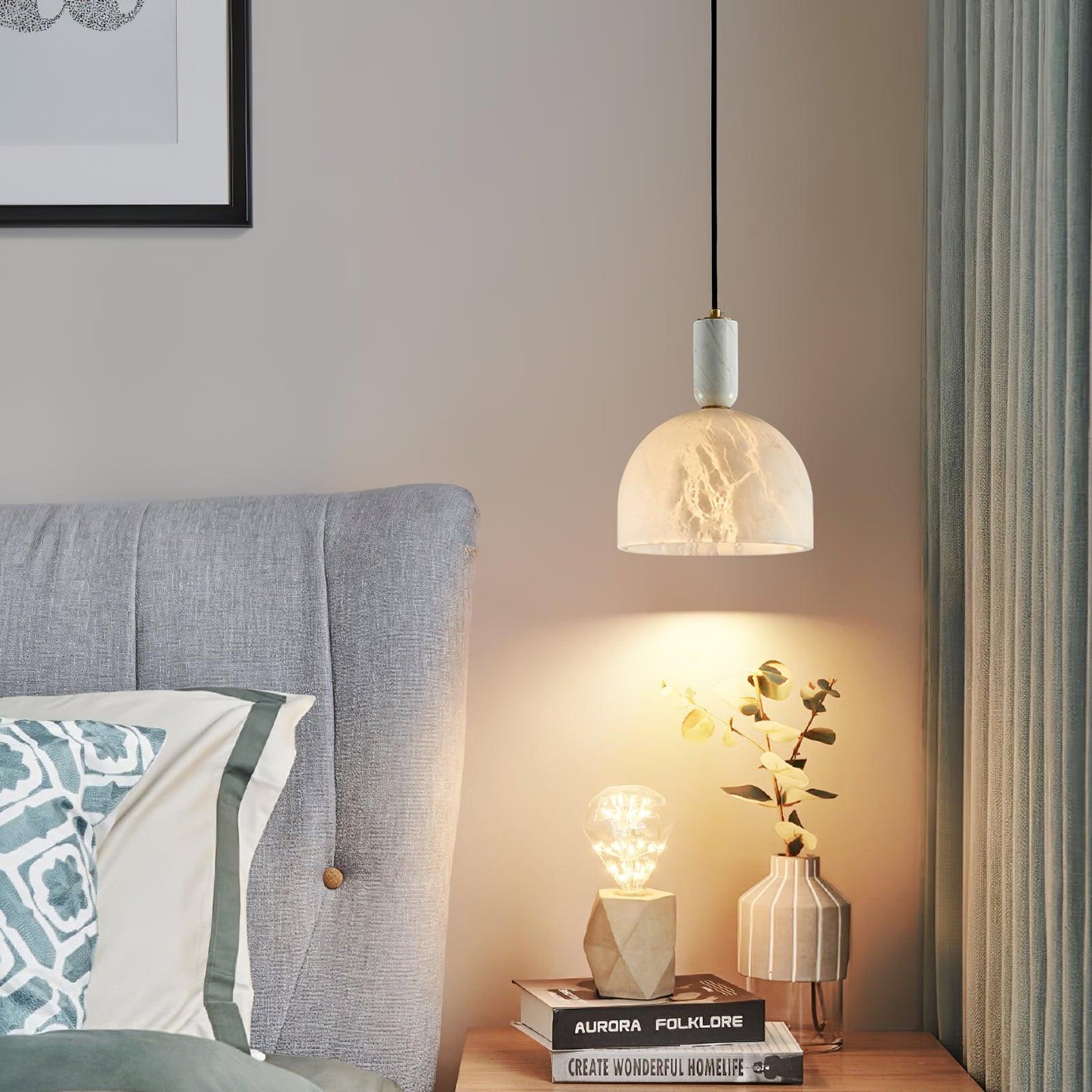 Culiror Minimalist Alabaster Pendant Light