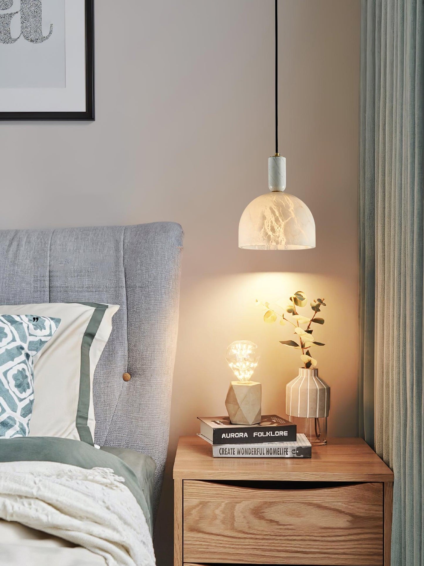 Culiror Minimalist Alabaster Pendant Light