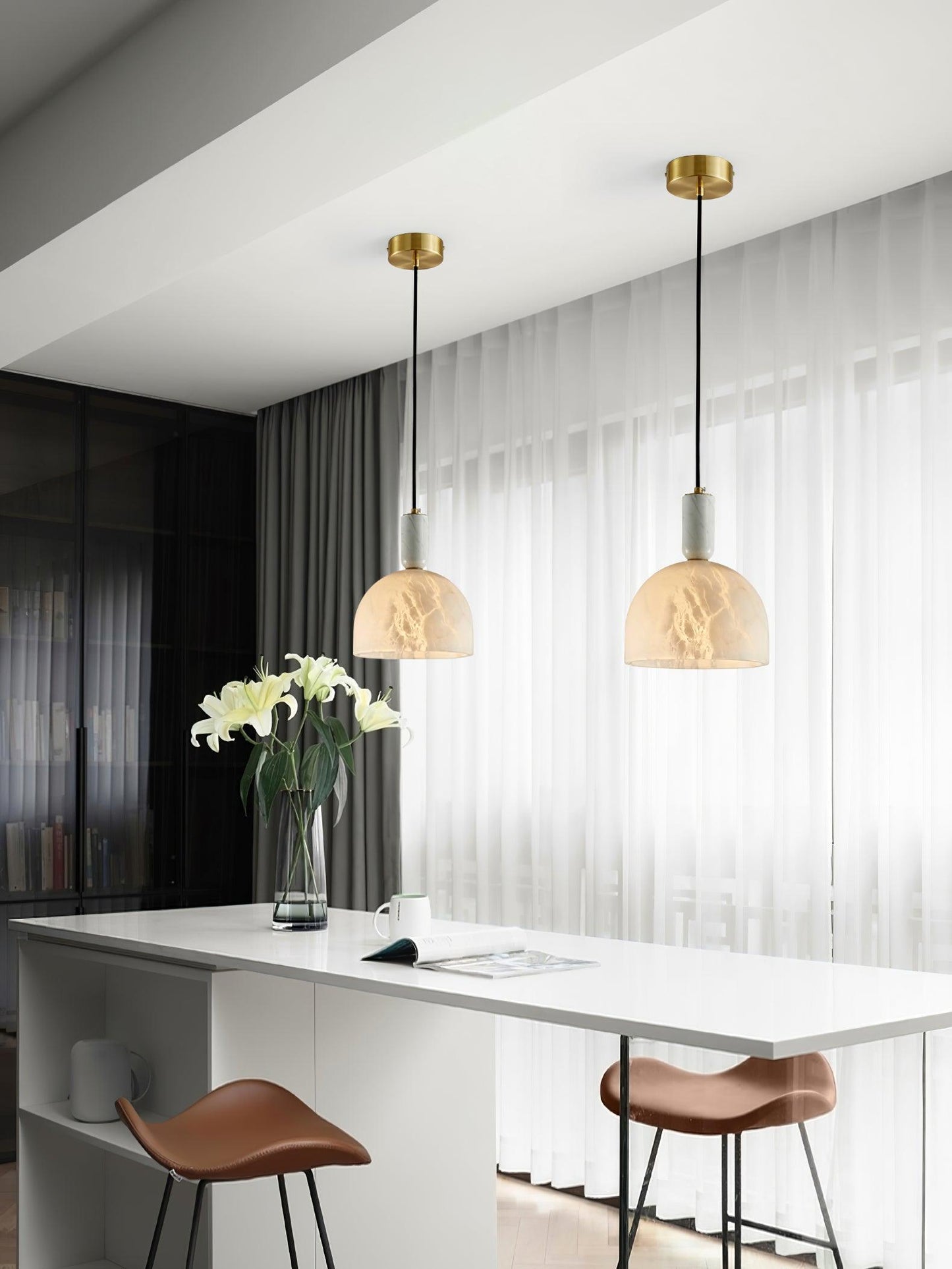 Culiror Minimalist Alabaster Pendant Light