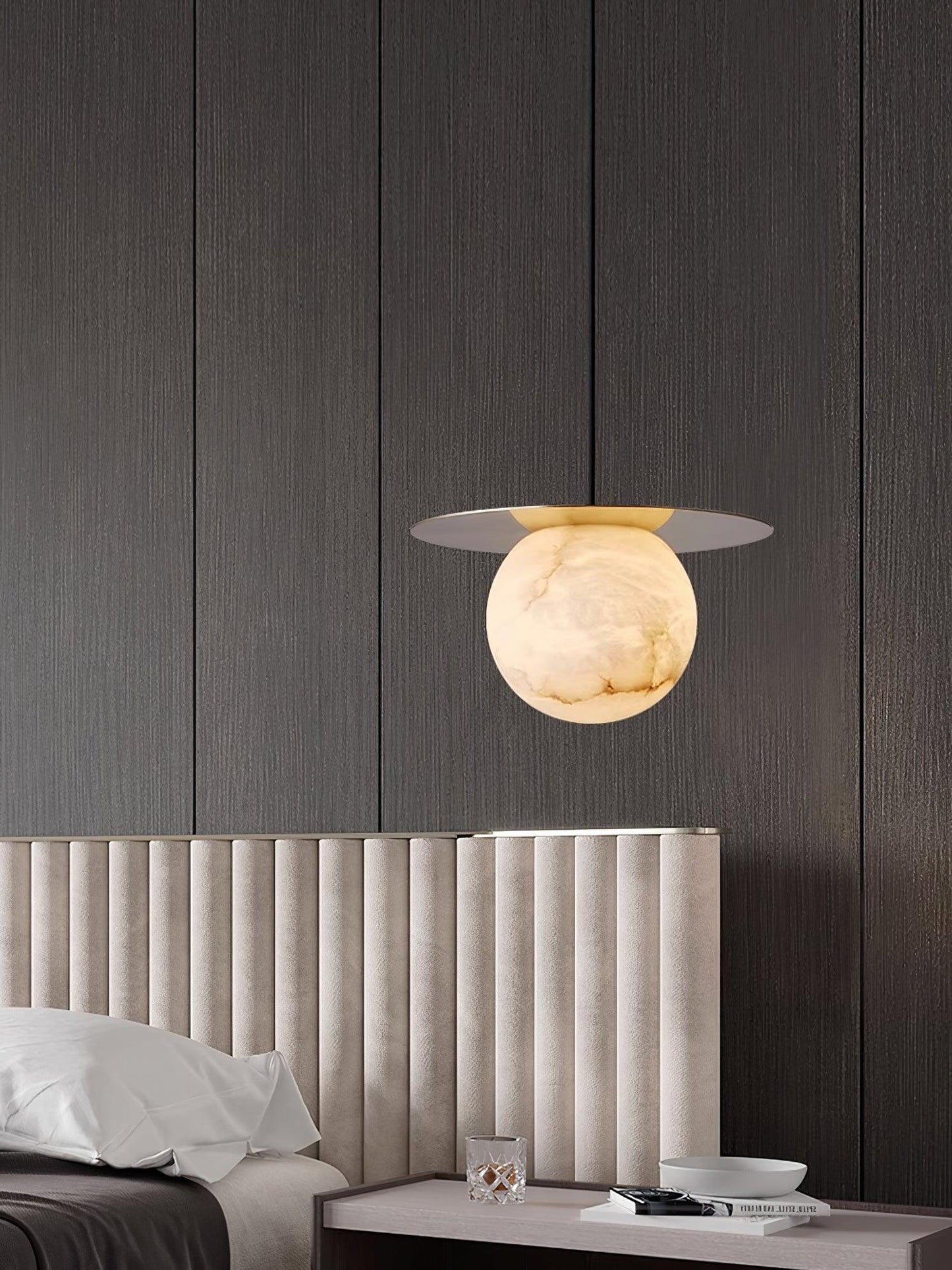 Nyvelyra Sphere Alabaster Pendant Light