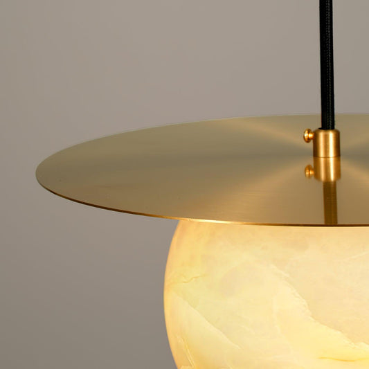Nyvelyra Sphere Alabaster Pendant Light