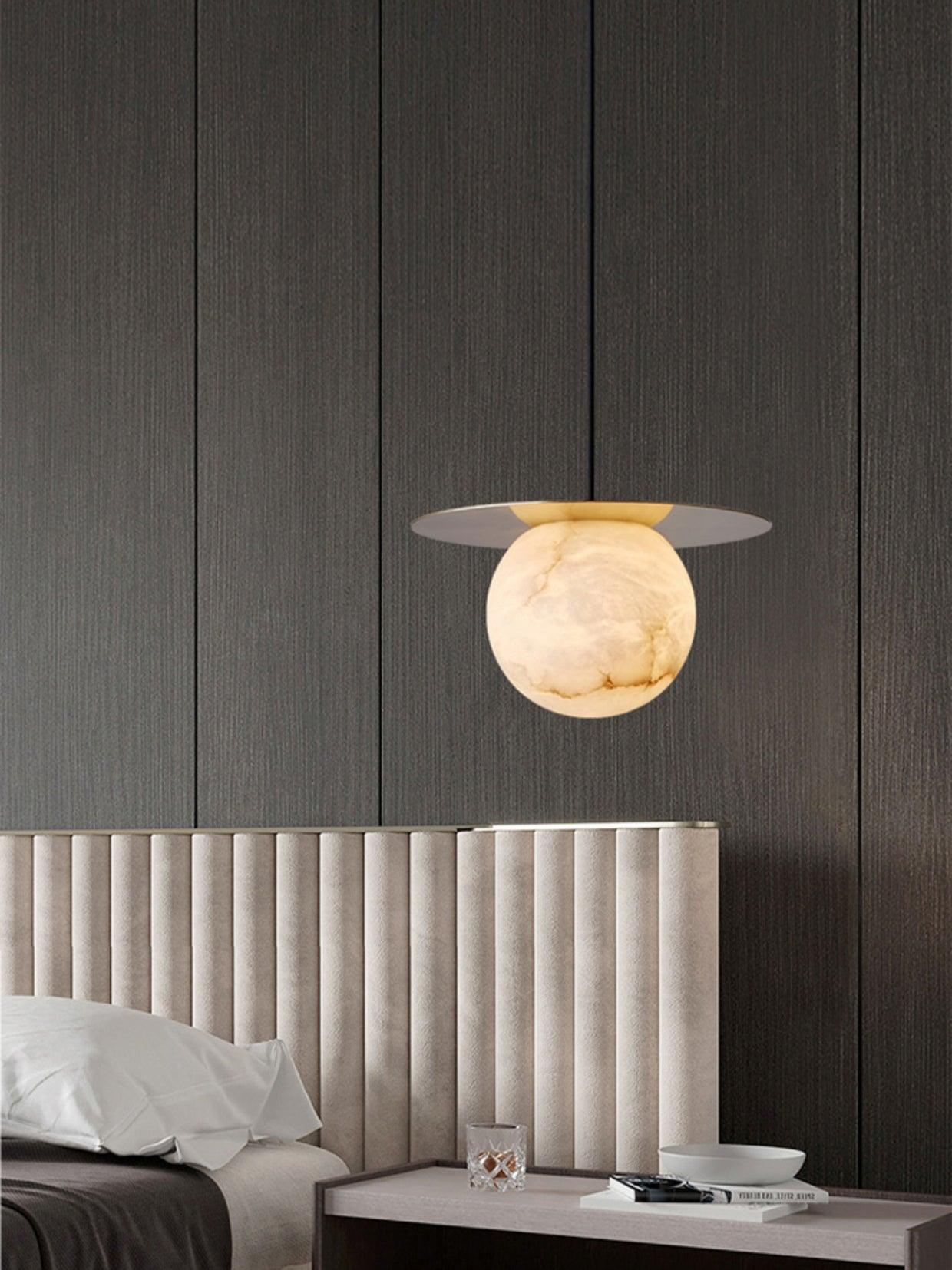 Nyvelyra Sphere Alabaster Pendant Light
