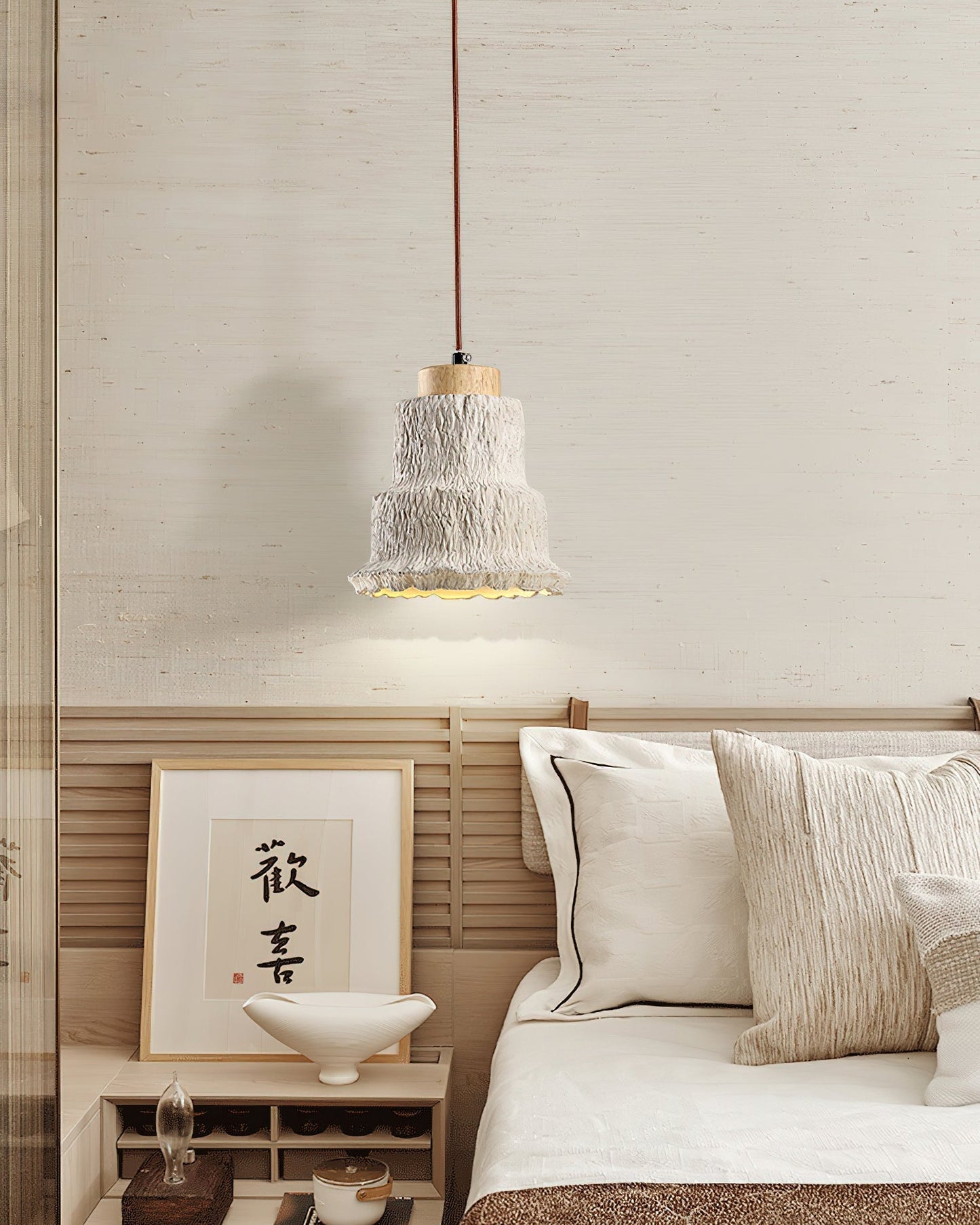 Esilara Tiered Travertine Pendant Light