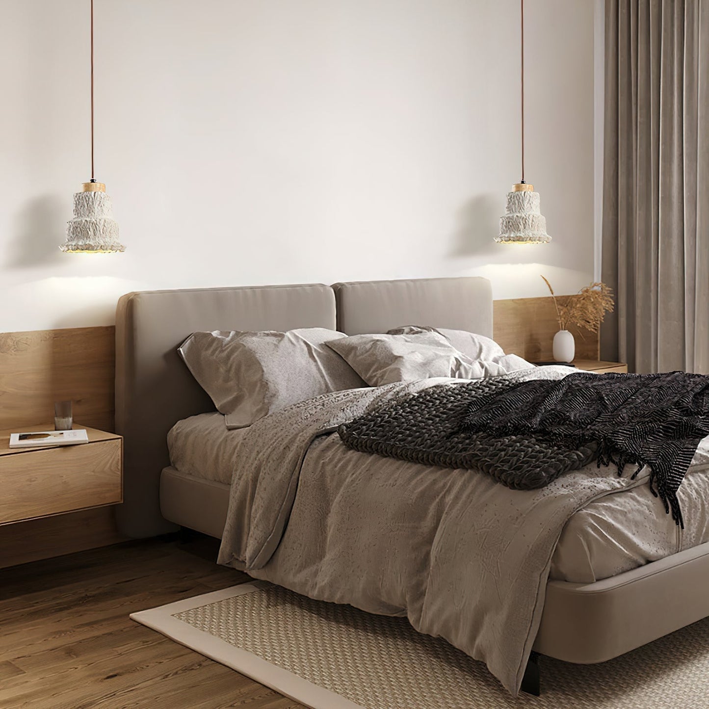 Esilara Tiered Travertine Pendant Light