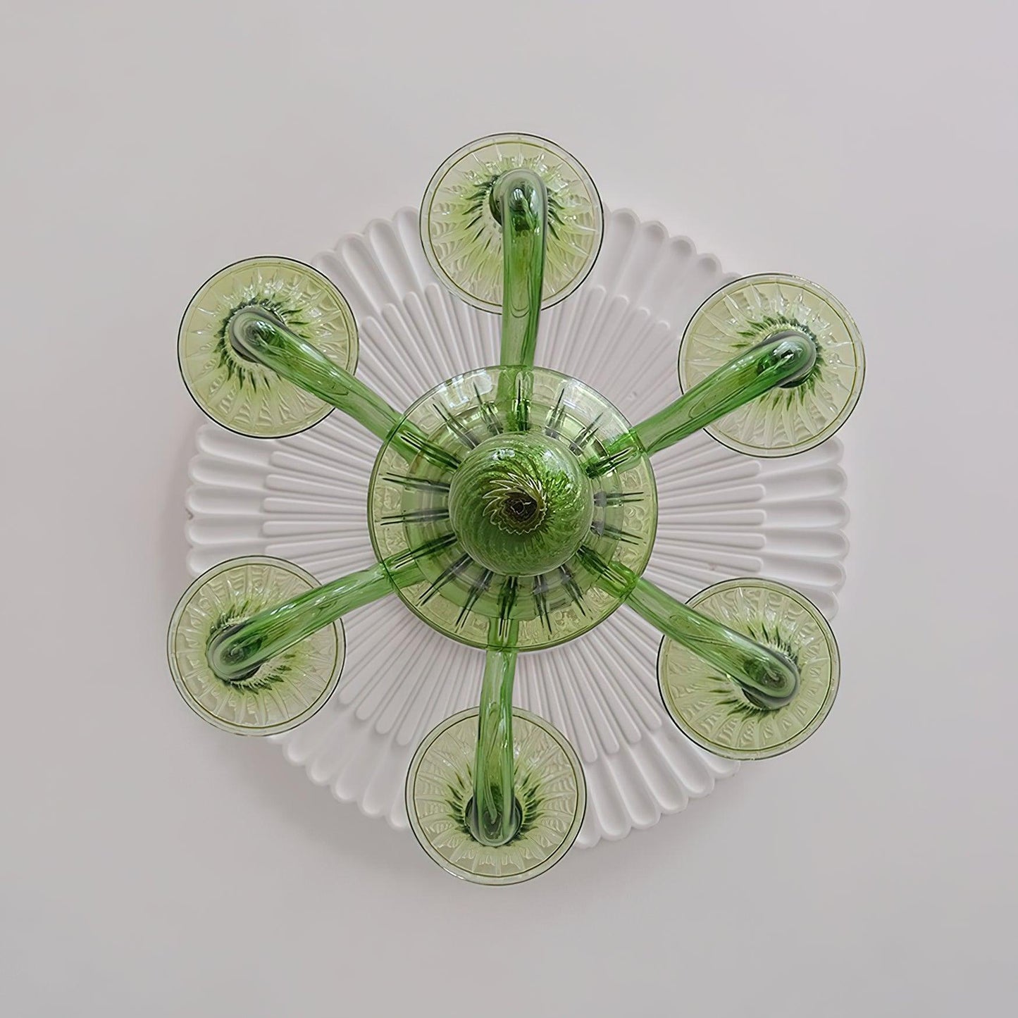 Aurora Chandelier Murano Glass Green